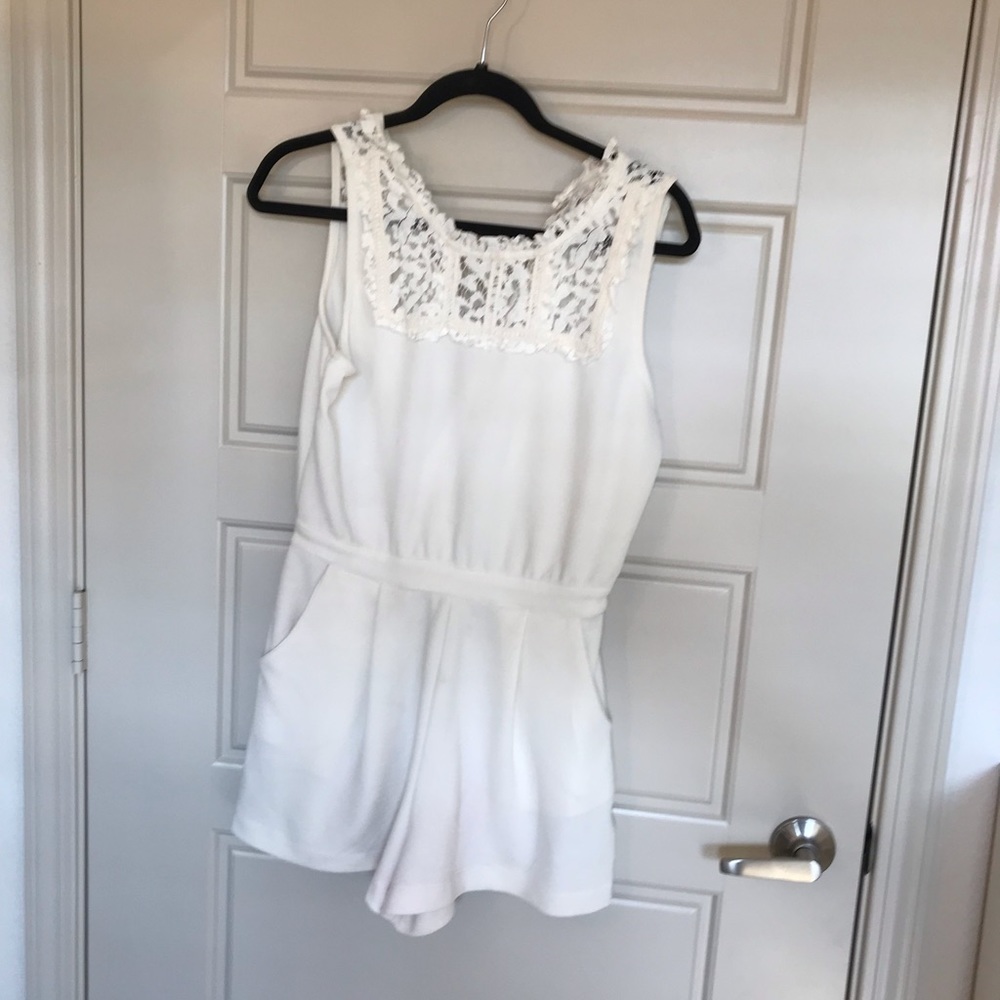 Target white lace romper